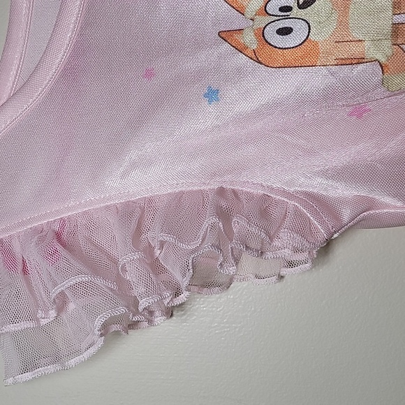 Bluey Nightgown /Pink Silky Dress-Up Pajamas / NWOT Size 5T - Picture 3 of 10